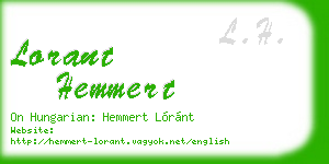 lorant hemmert business card