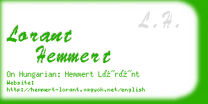lorant hemmert business card